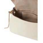 CHLOE LACEY SMALL CROSSBODY BAG WITH CHAIN MISTY IVORY