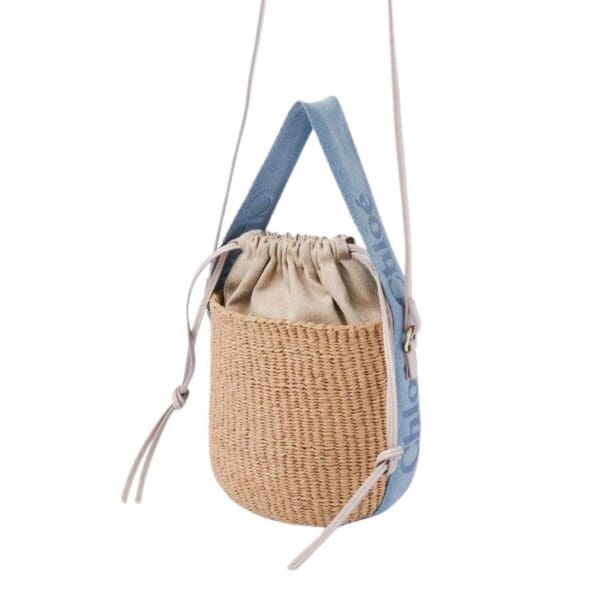 CHLOE SMALL WOODY BASKET WASHED BLUE