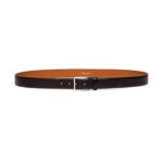 SANTONI MEN’S BROWN EMBOSSED LEATHER ADJUSTABLE BELT