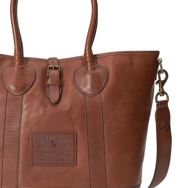 RALPH LAUREN HERITAGE TUMBLED LEATHER TOTE