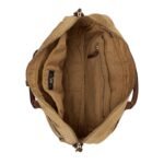 RALPH LAUREN LEATHER-TRIM CANVAS BRIEFCASE