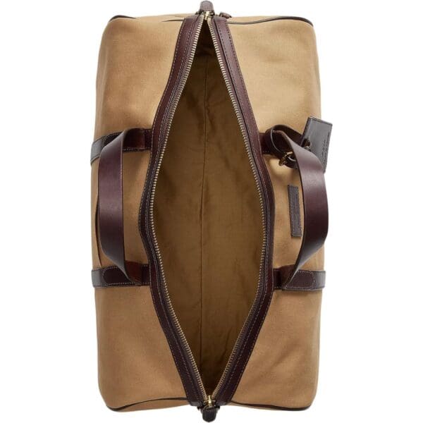 RALPH LAUREN LEATHER-TRIM CANVAS DUFFEL