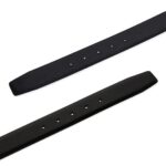 SANTONI REVERSIBLE AND ADJUSTABLE BLACK AND BLUE LEATHER BELT