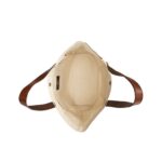 RALPH LAUREN LEATHER-TRIM TWILL TOTE