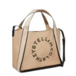 STELLA MCCARTNEY LOGO BANANATEX CANVAS CROSSBODY BAG