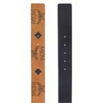MCM CLAUS LAUREL M REVERSIBLE BELT 1.75” IN MAXI VISETOS COGNAC