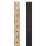MCM CLAUS M REVERSIBLE BELT 1.75” IN MEGA LAUREL VISETOS BEIGE