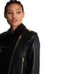 BALMAIN SHORT LEATHER BIKER JACKET