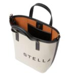 STELLA MCCARTNEY LOGO CANVAS CROSSBODY TOTE BAG
