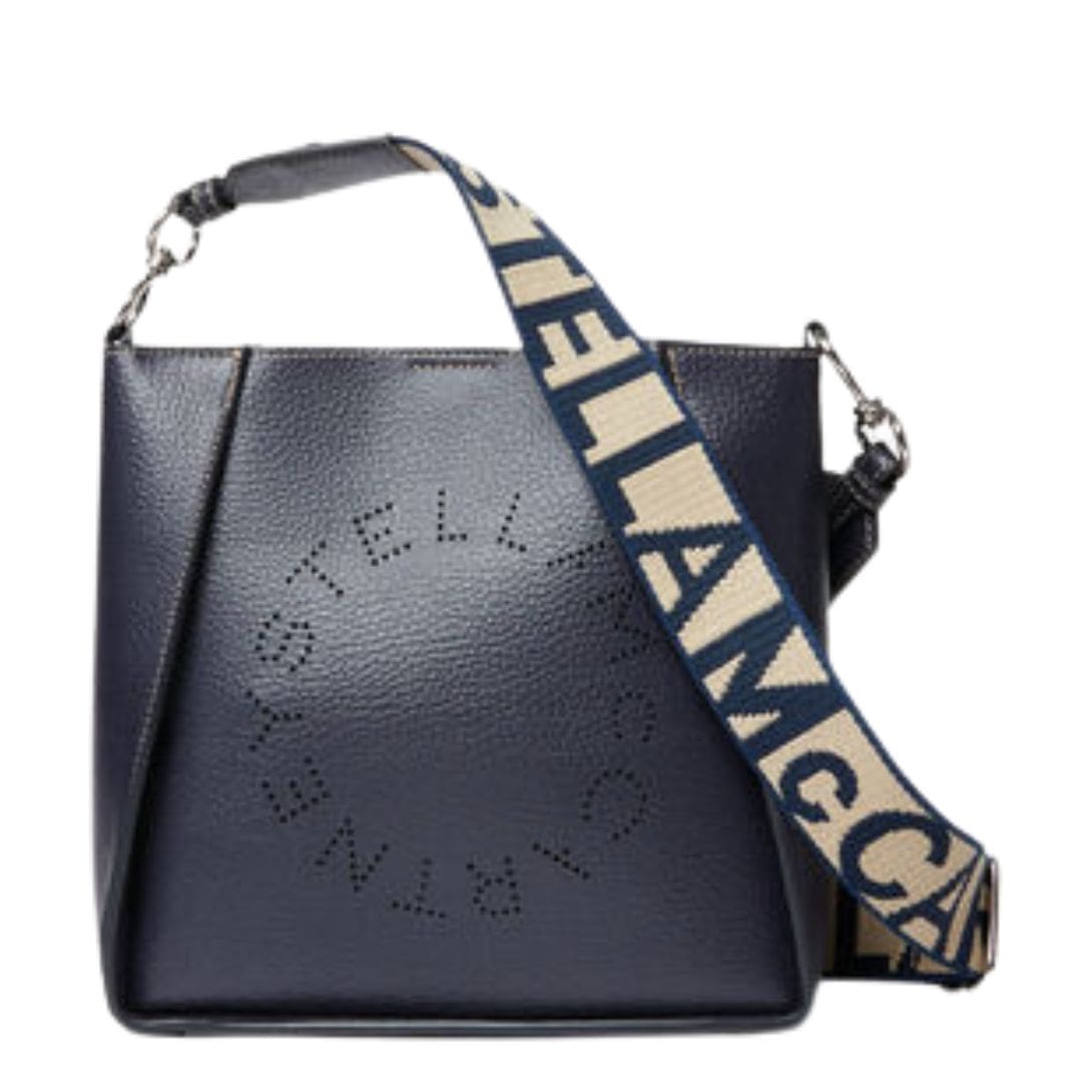 STELLA MCCARTNEY LOGO GRAINY ALTER MAT SHOULDER BAG