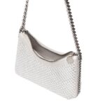 STELLA MCCARTNEY FALABELLA CRYSTAL MESH MINI ZIPPED SHOULDER BAG