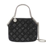 STELLA MCCARTNEY FALABELLA CHECKED SEQUIN EMBROIDERY EVENING TOTE BAG