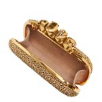 ALEXANDER MCQUEEN WOMANS KNUCKLE CLUTCH IN GOLD