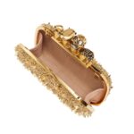 ALEXANDER MCQUEEN WOMANS KNUCKLE CLUTCH IN GOLD