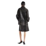 PRADA NAPPA LEATHER PATCHORK SKIRT