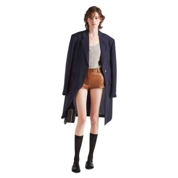 PRADA NAPPA LEATHER SHORTS
