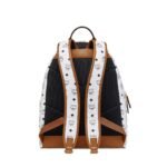 MCM MEDIUM STARK BACKPACK IN MEGA LAUREL VISETOS WHITE