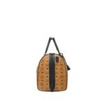 MCM OTTOMAR WEEKENDER BAG IN MEGA LAUREL VISETOS COGNAC