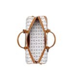 MCM OTTOMAR WEEKENDER BAG IN MEGA LAUREL VISETOS WHITE