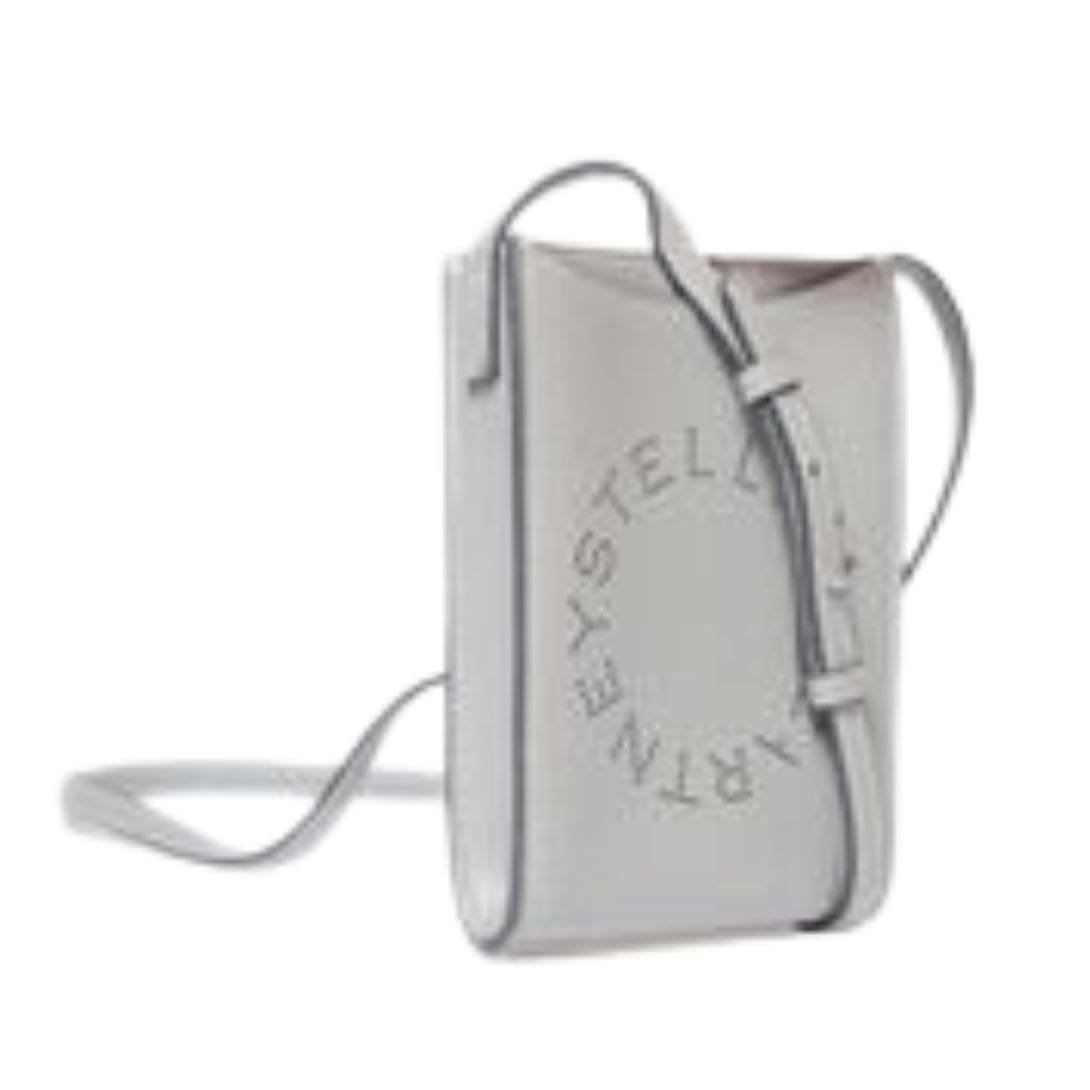 STELLA MCCARTNEY LOGO GRAINY ALTER MAT CROSSBODY PHONE POUCH