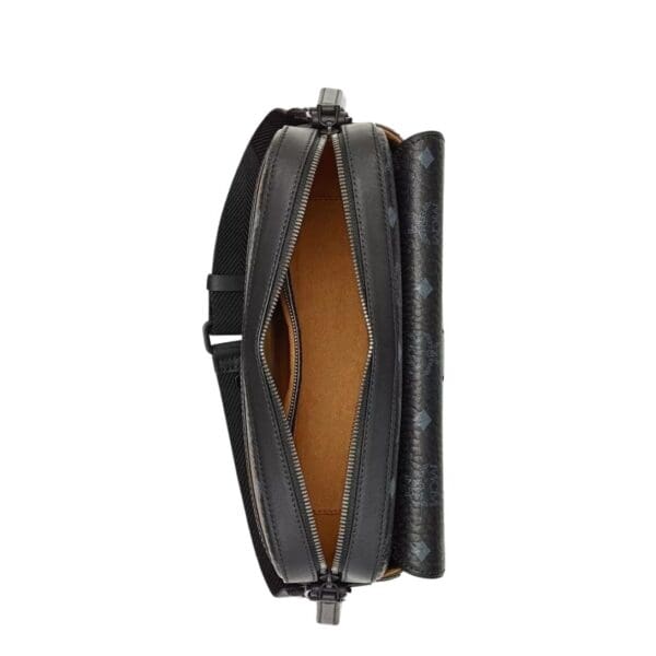 MCM AREN MESSENGER BAG IN VISETOS BLACK