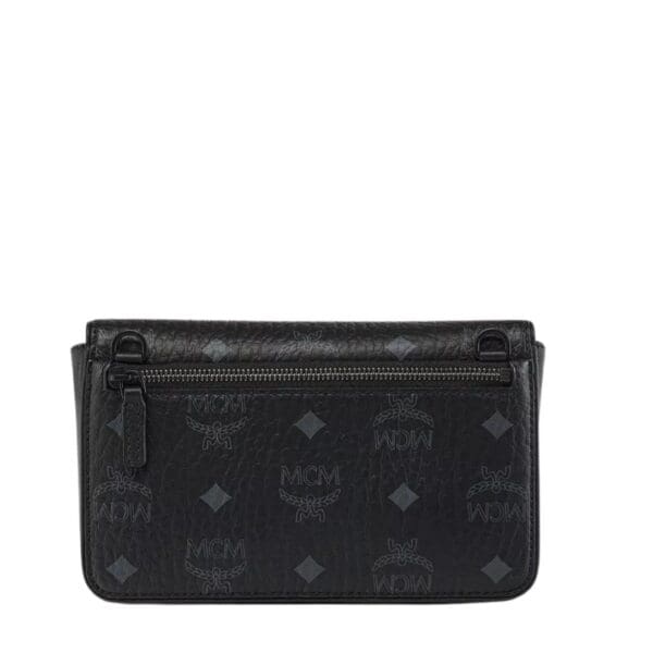 MCM AREN CAMERA BAG IN VISETOS BLACK