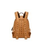MCM SMALL STARK SIDE STUDS BACKPACK IN VISETOS COGNAC
