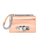 ALEXANDER MCQUEEN WOMANS MINI JEWELLED SATCHEL IN PINK
