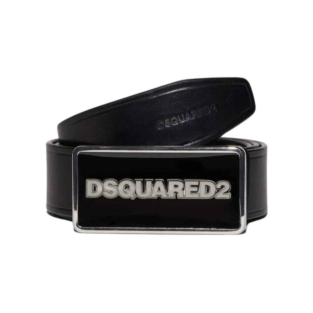 DSQUARED2 LOGO PLAQUE BELT 1 DSQUARED2 LOGO PLAQUE BELT