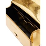 ALEXANDER MCQUEEN WOMANS THE BIKER MINI JEWELLED SATCHEL IN GOLD