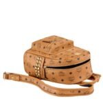 MCM MINI STARK SIDE STUDS BACKPACK IN VISETOS COGNAC