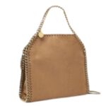 vSTELLA MCCARTNEY FRAYME STUDDED GRAINY ALTER MAT MEDIUM FLAP SHOULDER BAG