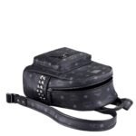MCM MINI STARK SIDE STUDS BACKPACK IN VISETOS BLACK