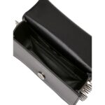 ALEXANDER MCQUEEN WOMANS THE BIKER STUDDED MINI JEWELLED SATCHEL IN BLACK