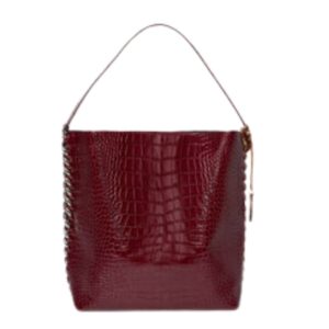 STELLA MCCARTNEY FRAYME CROC-EFFECT EMBOSSED TOTE BAG