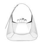 ALEXANDER MCQUEEN WOMENS THE JEWELLED HOBO BAG IN SILVER