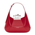 ALEXANDER MCQUEEN WOMENS THE JEWELLED HOBO BAG IN WELSH RED