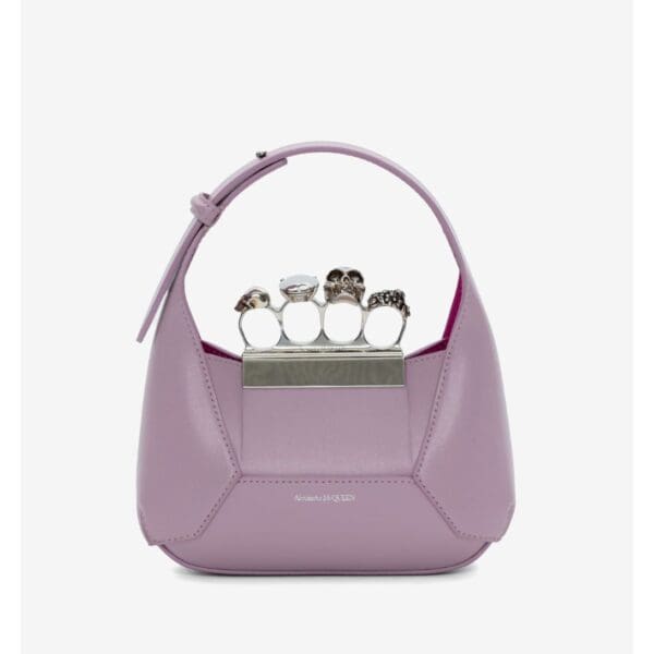 ALEXANDER MCQUEEN WOMENS THE JEWELLED HOBO BAG IN ANTIQUE PINK