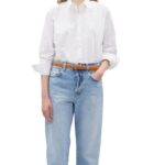 la garconne totême slim trouser belt — brown