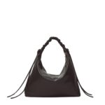 PROENZA LARGE DRAWSTRING SHOULDER BAG BLACK