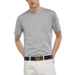 MCM CLAUS M REVERSIBLE BELT 1.75" IN VISETOS BLACK/GOLD