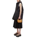 LA GARCONNE RATAN ROUND BAG — BEIGE