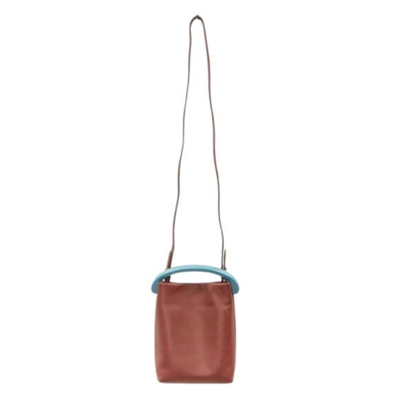 LA GARCONNE DRIES VAN NOTEN CRISP LEATHER BAG RUST