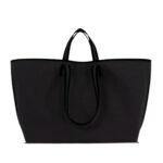 LA GARCONNE KASSL CANVAS TOTE — BLACK / OIL BORDEAUX