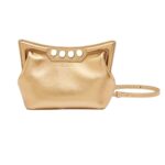 ALEXANDER MCQUEEN WOMENS THE MINI PEAK BAG IN GOLD