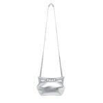ALEXANDER MCQUEEN WOMENS THE PEAK BAG MINI IN SILVER