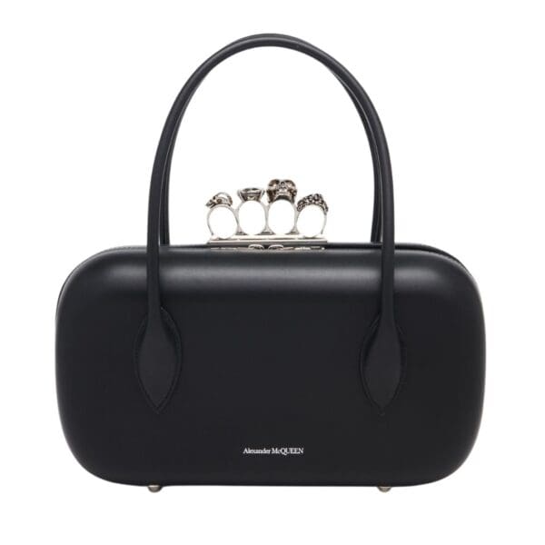 ALEXANDER MCQUEEN WOMENS THE REVERSE CLUTCH IN BLACK