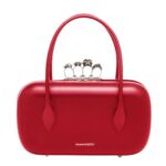 ALEXANDER MCQUEEN WOMENS THE REVERSE CLUTCH IN BLOOD RED