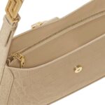 VERSACE CROC-EFFECT GRECA GODDESS HOBO BAG