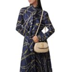 VERSACE CROC-EFFECT GRECA GODDESS MINI BAG